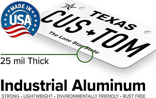 Miniatura 4 de Mini matrícula, placas personalizadas, personalizadas para automóvil, bicicletas, cuatrimoto, automóvil de niños, carrito de golf, Jeep, 2 x 4