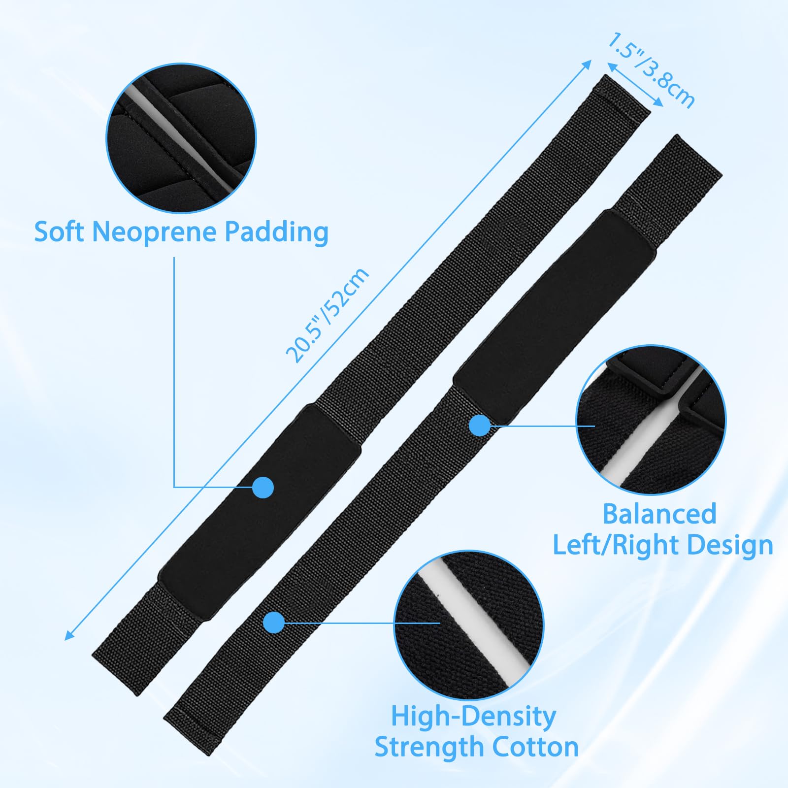2 Paare Zughilfen Krafttraining, Zughilfe Haken, Lifting Straps, Griffhilfen Kraftsport, für Krafttraining, Bodybuilding, Fitness Unisex (Schwarz)
