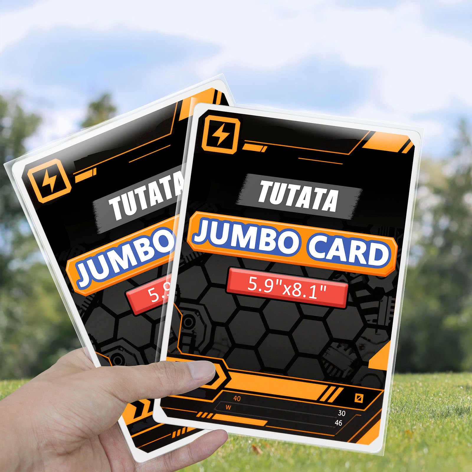 Amazon.com: Jumbo-Card-Sleeves 4 Mil 5.9x8.1 Extra-Thick Big Card Protector Sleeves  Jumbo Card Protector-50 Pack : Toys & Games