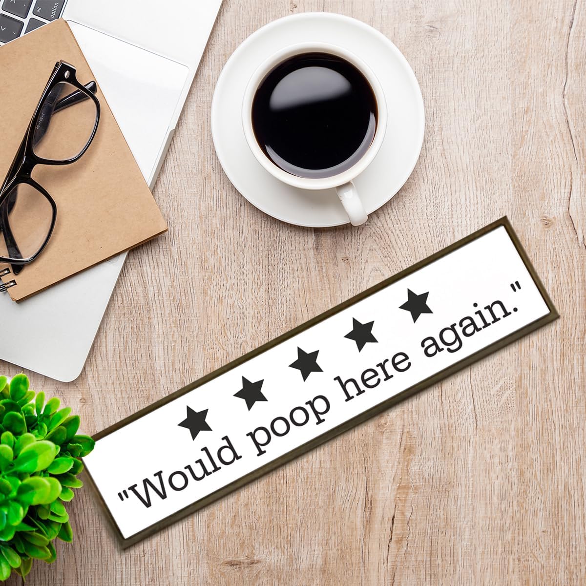Best Restroom Decor - 'Would Poop Here Again' Bathroom sign Review