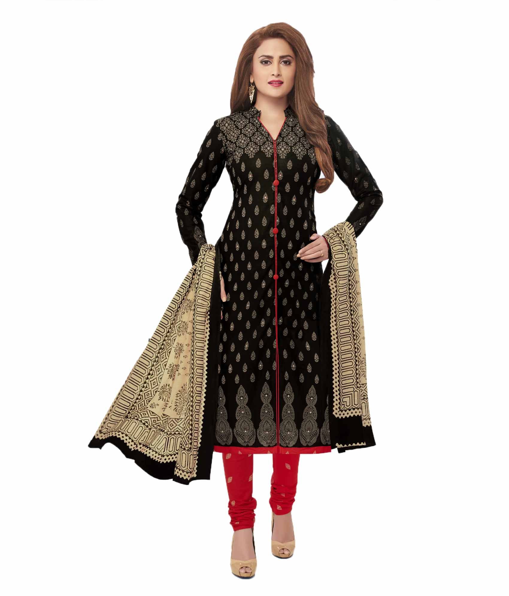 Miraan Womens Cotton Printed Readymade Salwar Suit