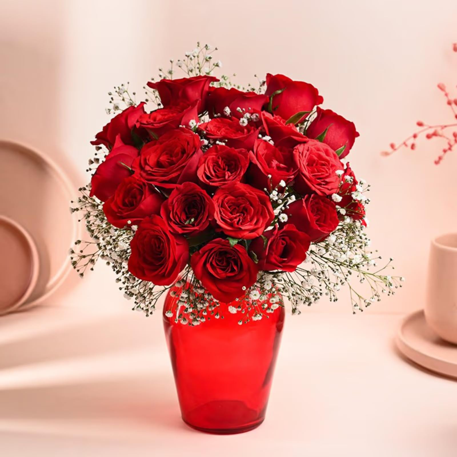 FlowerAura Fresh Live Flower Bouquet of 20 Red Roses In Glass Vase For Birthday Gift, Anniversary Gift, Wedding Gift, Congratulations Gift & Gift For Special Occasions (Same Day Delivery) (B0C3RDHHYG) Amazon Price History, Amazon Price Tracker
