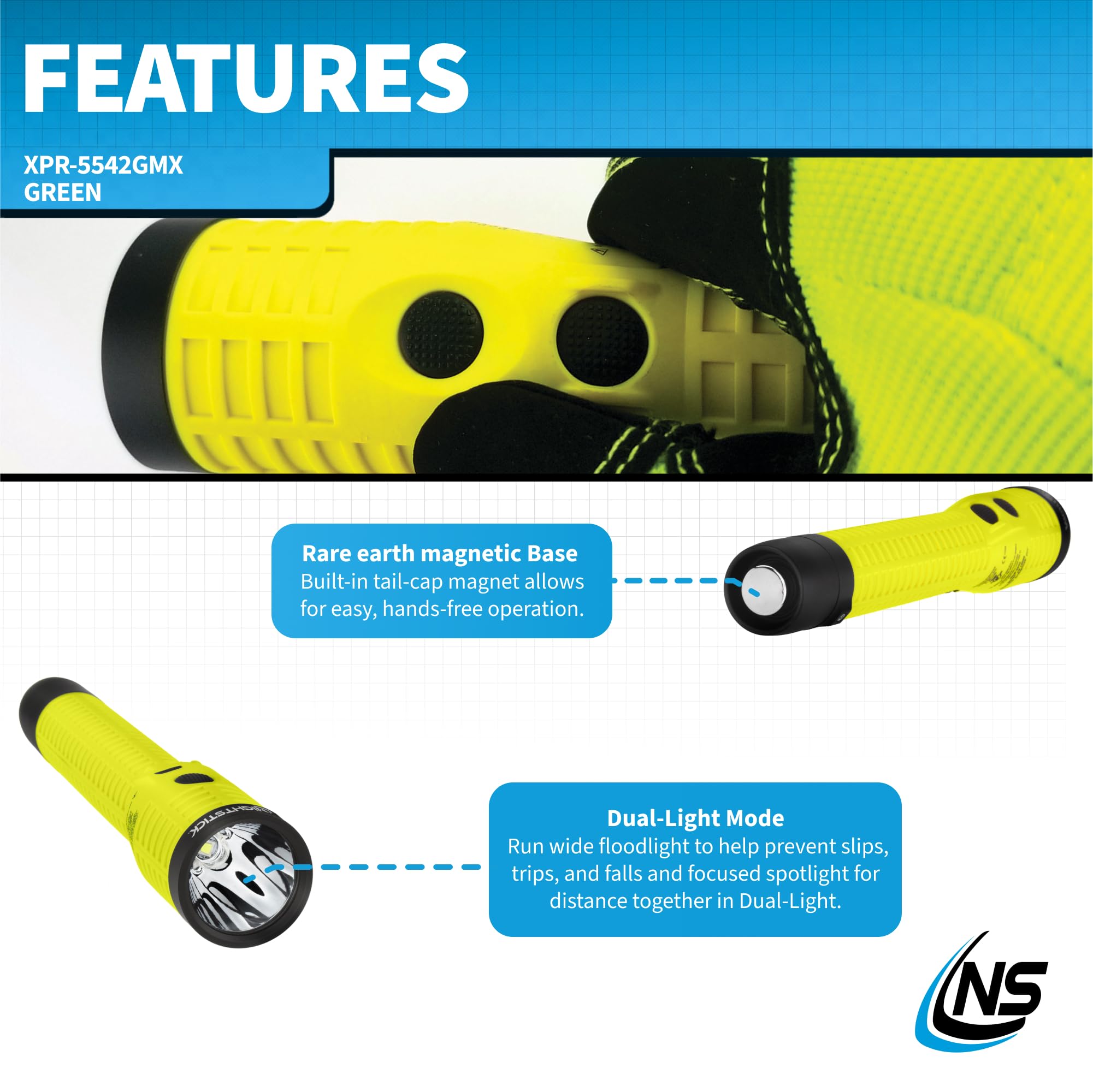 Nightstick XPR-5542GMX Intrinsically Safe Rechargeable Dual-Light