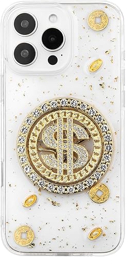 Miniatura 18 de Funda magnética para iPhone Air, funda magnética 3D rosa con lazo, bonito diseño estético de lazo transparente rosa, funda protectora transparente