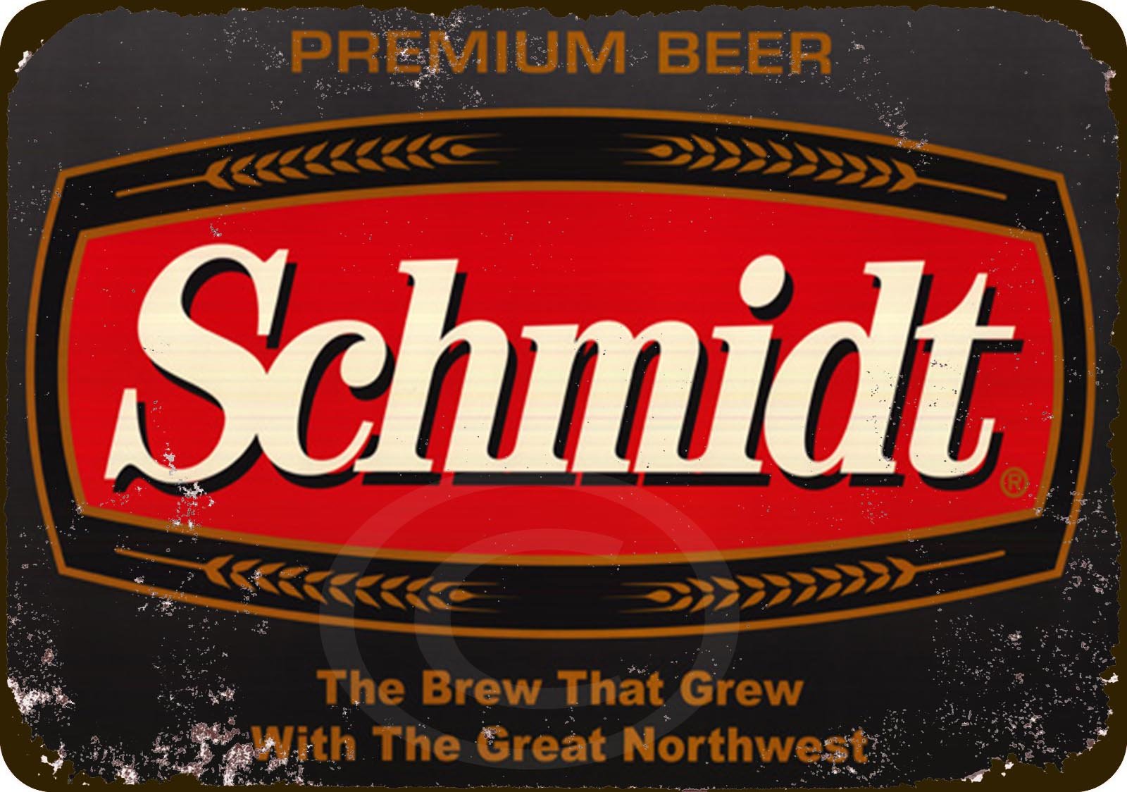 Custom Kraze Earth Tones Schmidt Premium Beer Vintage Reproduction Metal Poster Sign 8 X 12