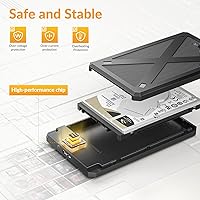 Vista 4 de iDsonix 2.5 inch Hard Drive Enclosure USB 3.0 to SATA III Tool-Free External Hard Drive Enclosure for 7mm9.5mm 2.5" SSD HDD with UASP, for Toshiba