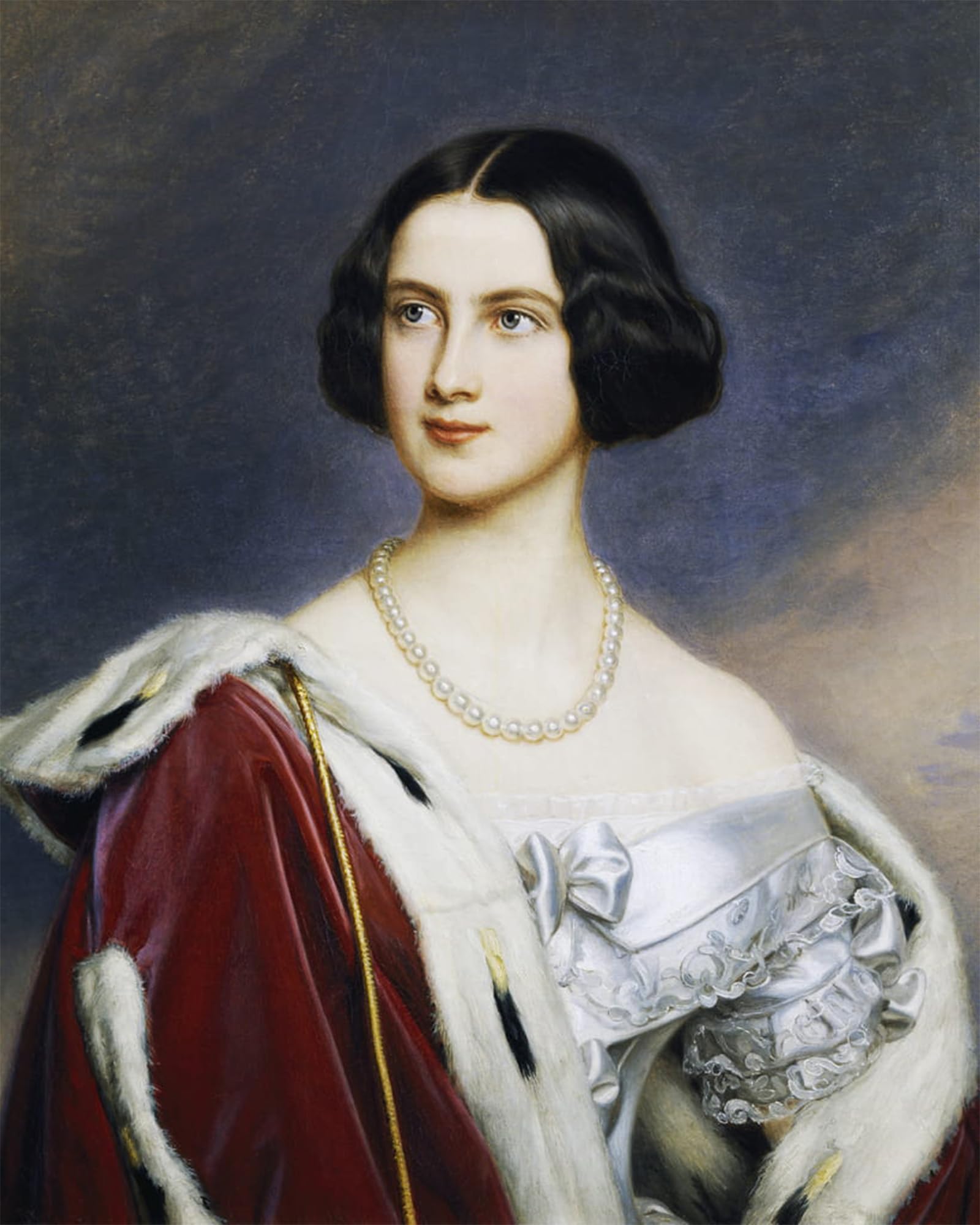 ARTXLXXBN Famous Painting Canvas Artwork Graffiti Print Portrait of Marie of Prussia by Carl Stieler Portrait Canvas Image for Home Decor 60x90cm