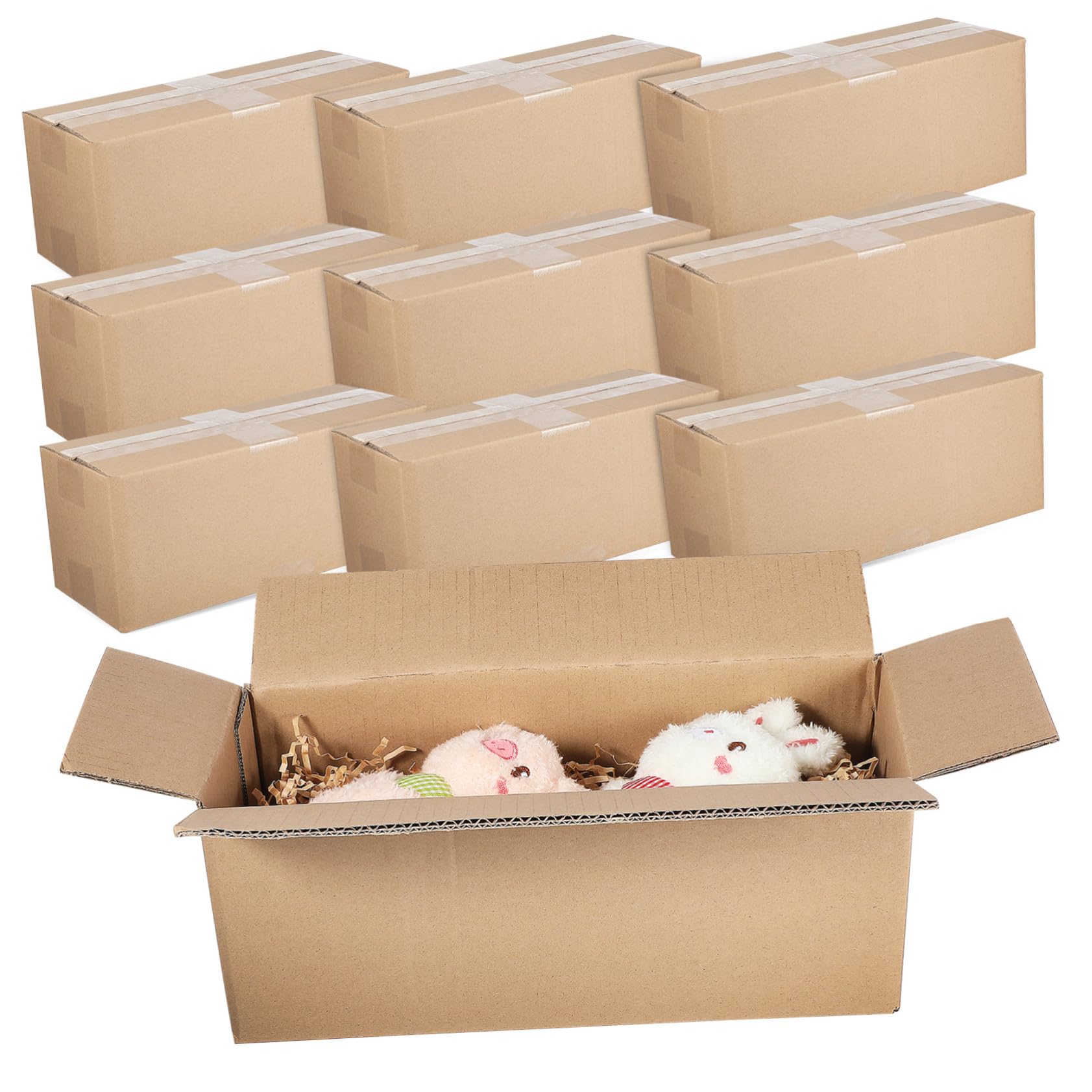 Cabilock 10 piezas Cajas de Cartón Corrugado para Envío Resistentes y Fáciles de Montar Embalaje Versátil para Negocios Pequeños y Almacenamiento Seguro