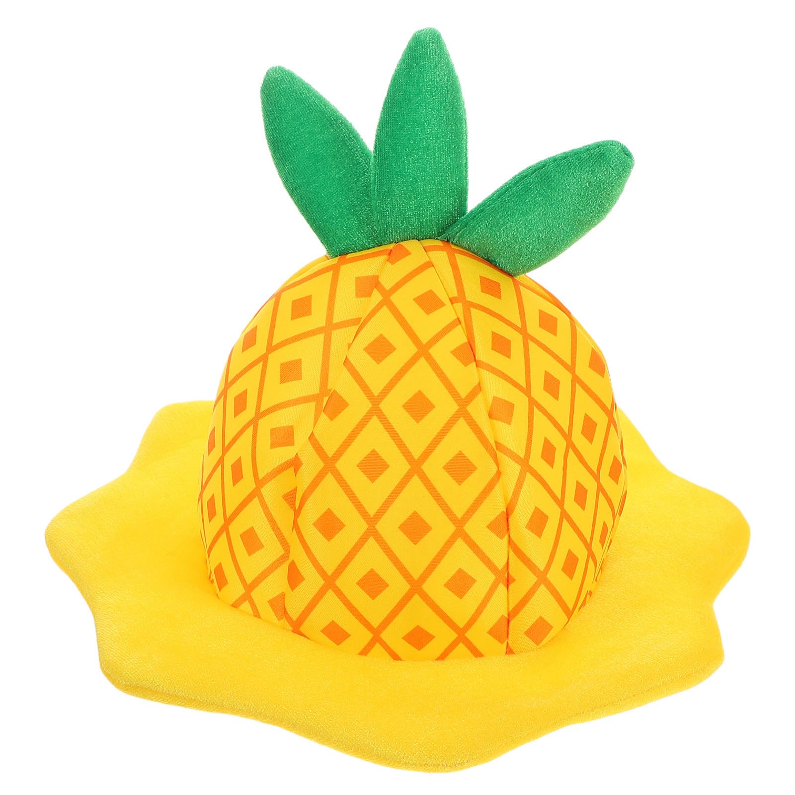 Operitacx Funny Pineapple Costume Hat for Adults, Novelty Fruit Theme Headwear Made of Elastic Fibre, Yellow Pineapple-shaped Party Hat Prop for Birthday Parties and Festive Celebrations