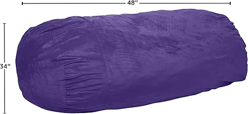 Miniatura 189 de Chill Sack Silla de puf, tumbona de 6 pies, microgamuza azul marino - solo funda Microsuede,Microsuede - Negro - Solo funda,Microsuede - Camel -