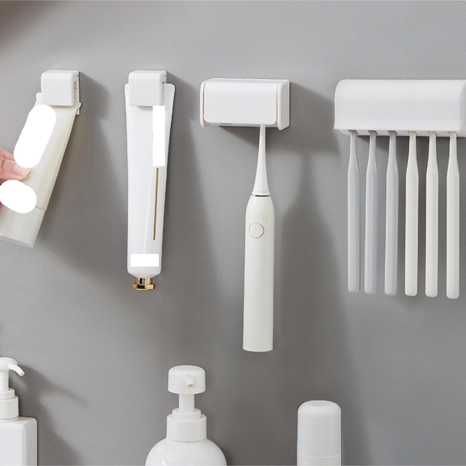 Portaspazzolino da parete, semplice mensola per dentifricio per bagno, design salvaspazio