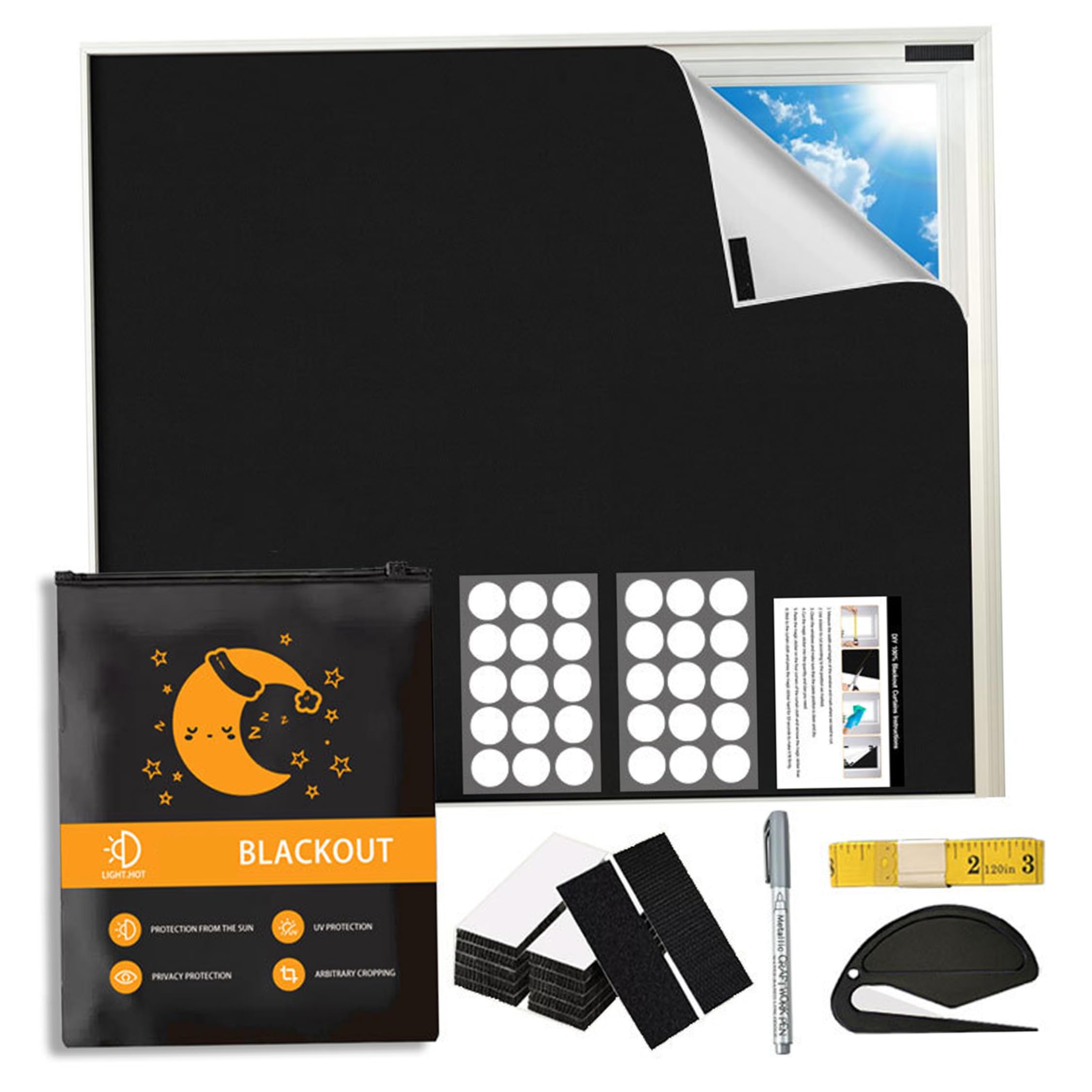 Rideaux occultants de voyage imperméables 1,5x1,3m pour camping-car