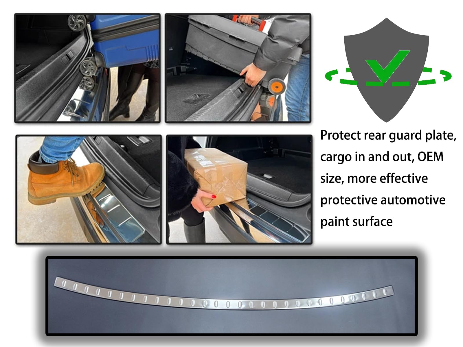 Rear Bumper Protector Guard for Mazda CX-90 CX-70 2024 2025 CX70 CX90, Stainless Steels Chrome Accesories Cover Trunk Door Sill Protection Suitcase Luggage
