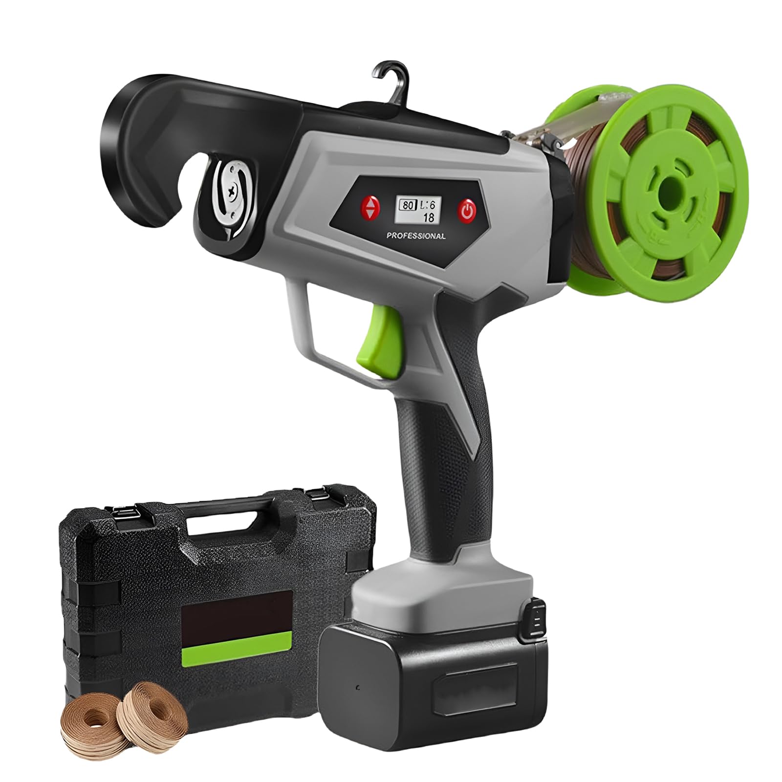 CVJdfhRE plant ties， Cordless Garden Vineyard Binding Tape Machine, 25mm Diameter, with 3-8 Gears Tightness Adjustable