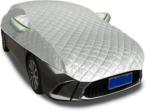 Heavy Duty Outdoor Car Covers for Acura MDX 2016-2020 Hail Protector Car CoverThickened Cotton Waterproof Sun Rain Snow with Windproof Bands