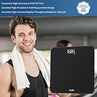 Vista 2 de Vitafit Báscula para peso corporal, alta precisión de 0.1 libras por nuestra fábrica profesional desde 2001, báscula digital de peso LED y piso, 3