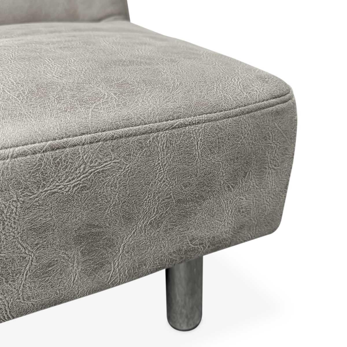 amuéblate Online - Sofá Cama Clic Clac Tipo Libro de 3 Plazas Modelo Voley, Diseño Moderno, Práctico y Funcional, Acabado en Gris