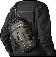 Vista 25 de Mochila cruzada pequeña negra para hombre y mujer, H-Negro, S, Moda