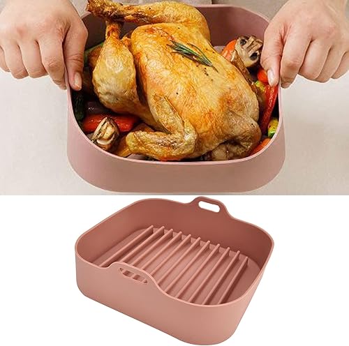 Miniatura 5 de Olla de silicona para freidora de aire, accesorio para freidora eléctrica, accesorios para horno de freidora de aire de 10 pulgadas, cuenco de