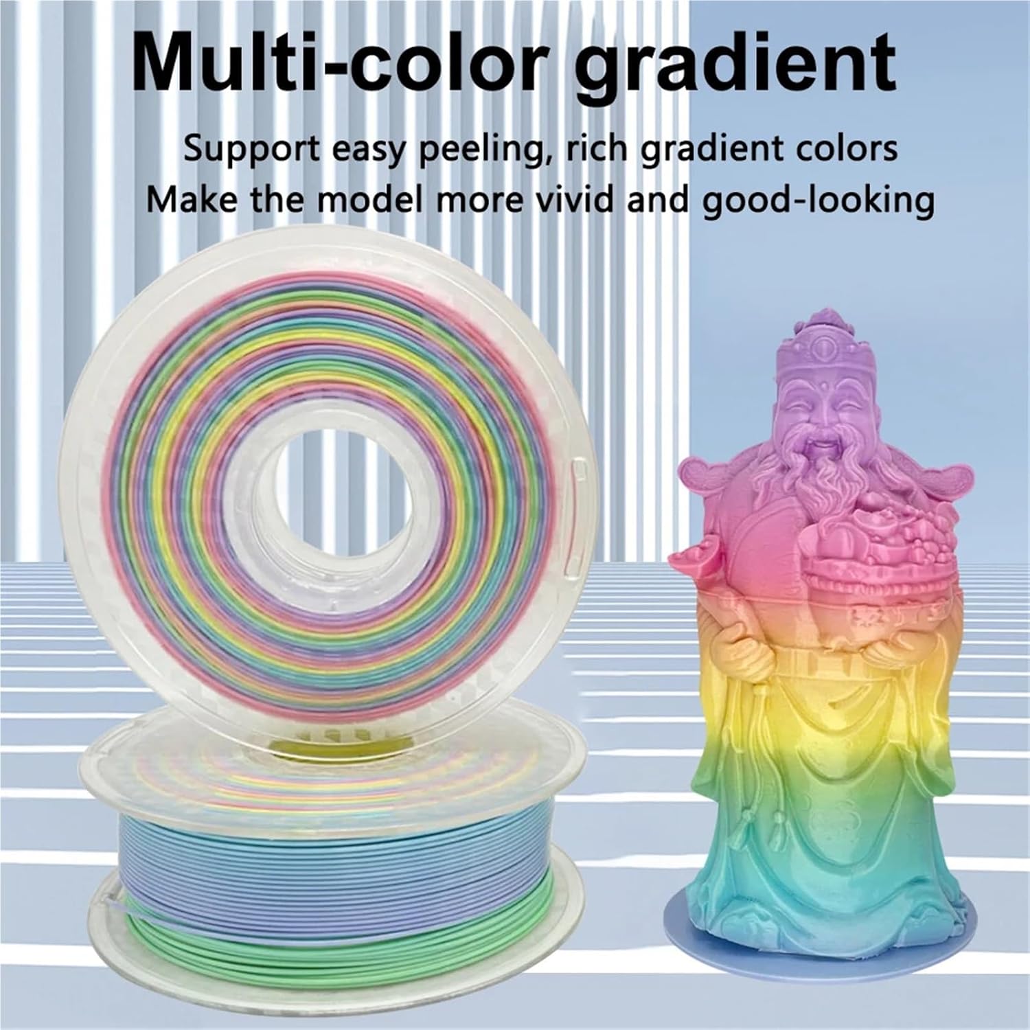 for 3DSWAY 3D Printer consumables PLA Rainbow Gradient Multi-Color FDM Printing Filament Material 1.75mm 1kg