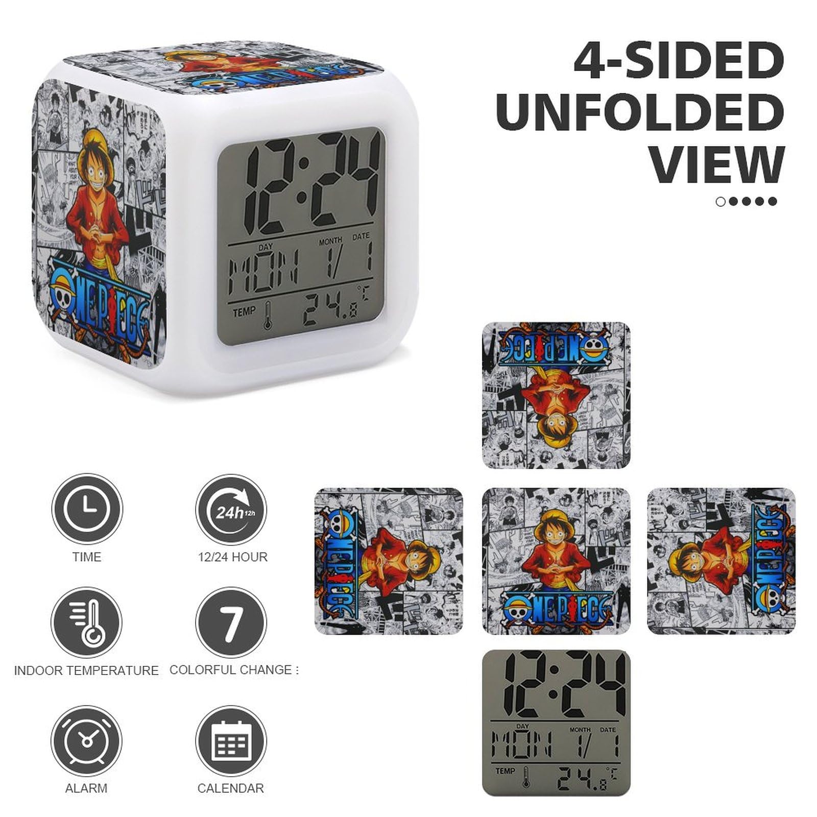 ルヒー目覚まし時計 Amazon.co.jp: 目覚まし時計 ワンピース ルフィ ONE PIECE ギア5