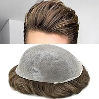 Vista 28 de Hombres Toupee 100% Europeo Remy Cabello Humano Piezas 0.002 in Ultra Delgado Piel Sistema de Reemplazo de Pelo Toupee para Hombres Protesis Capilar
