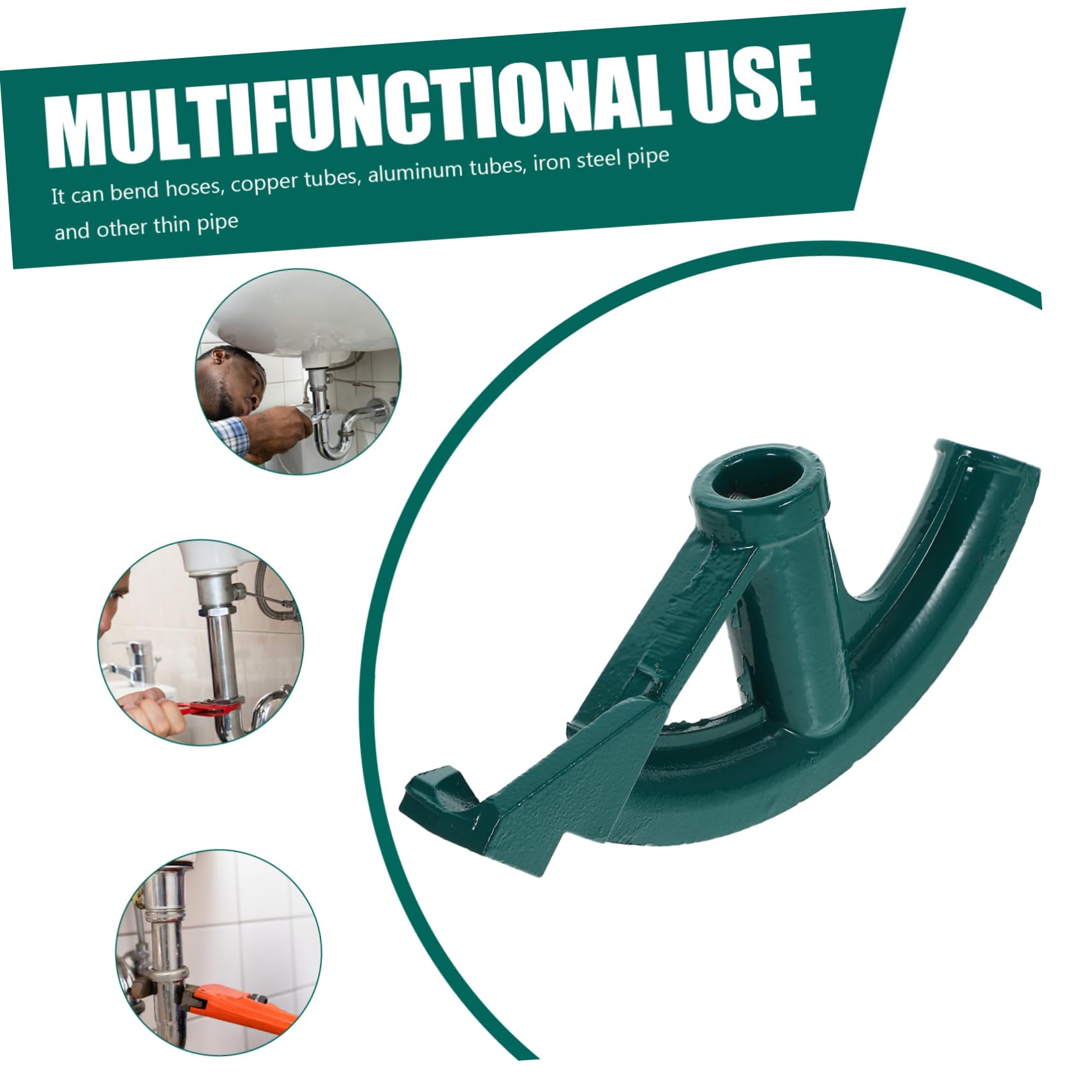 Mikikit Multi Function Manual Bender for Galvanized Steel and Tubes Precision Elbow Tool for Smooth Bending Without Deformation