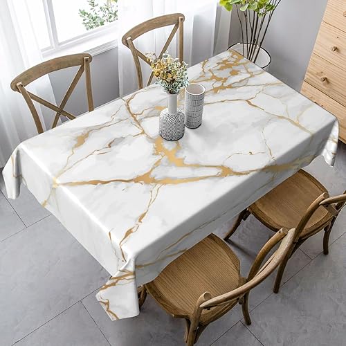 Miniatura 9 de Mantel Rectangular Retro de Mediados de Siglo con Caída Impermeable Cubierta de Mesa Lavable para Decoración para Cocina Comedor 60x90 Pulgadas