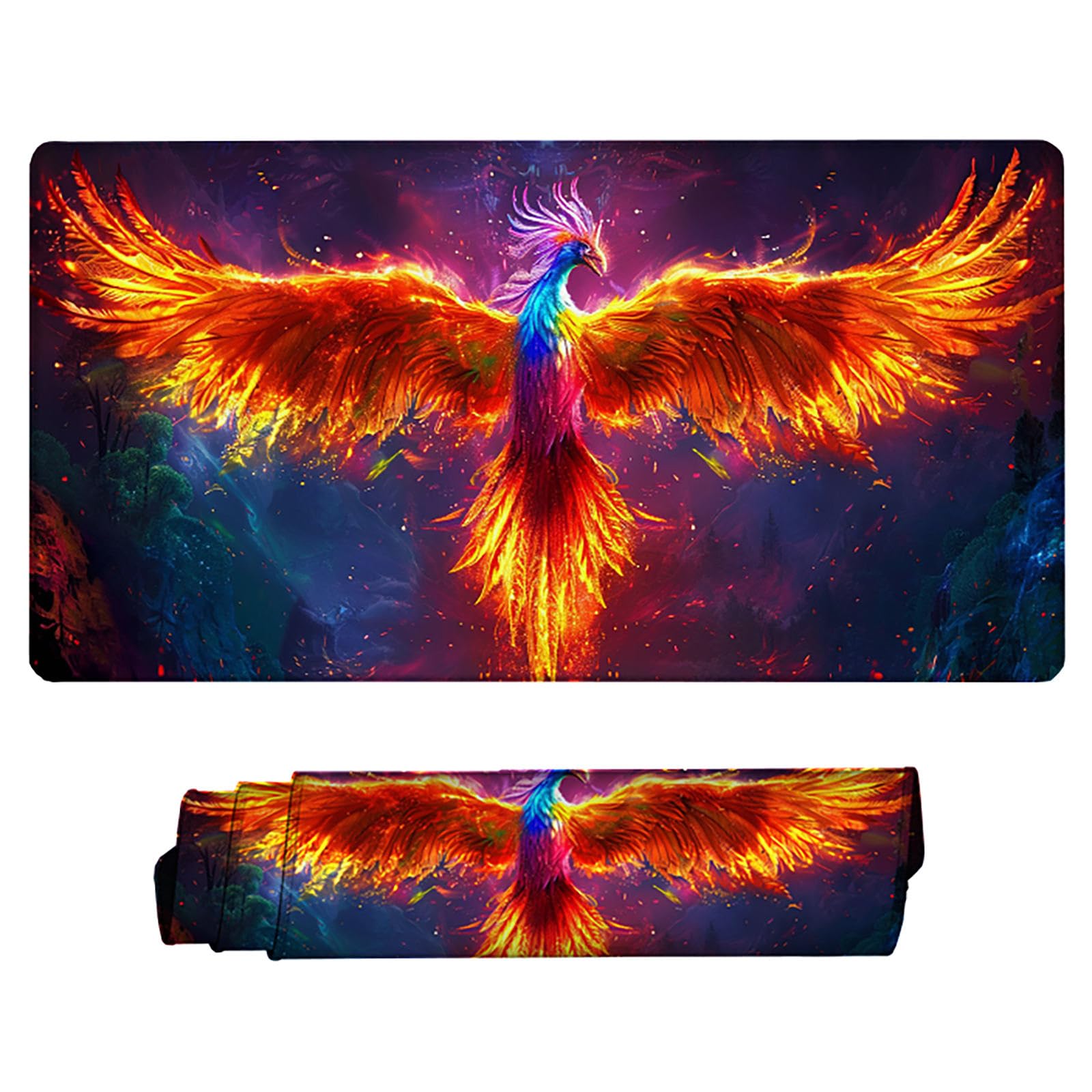 Kolorowa podkładka pod mysz XXL, podkładka na biurko, 1200 x 600 cm, szyte krawędzie, podkładka pod mysz, gumowa podstawa, podkładka pod mysz dla graczy, stabilna przyczepność na gładkich