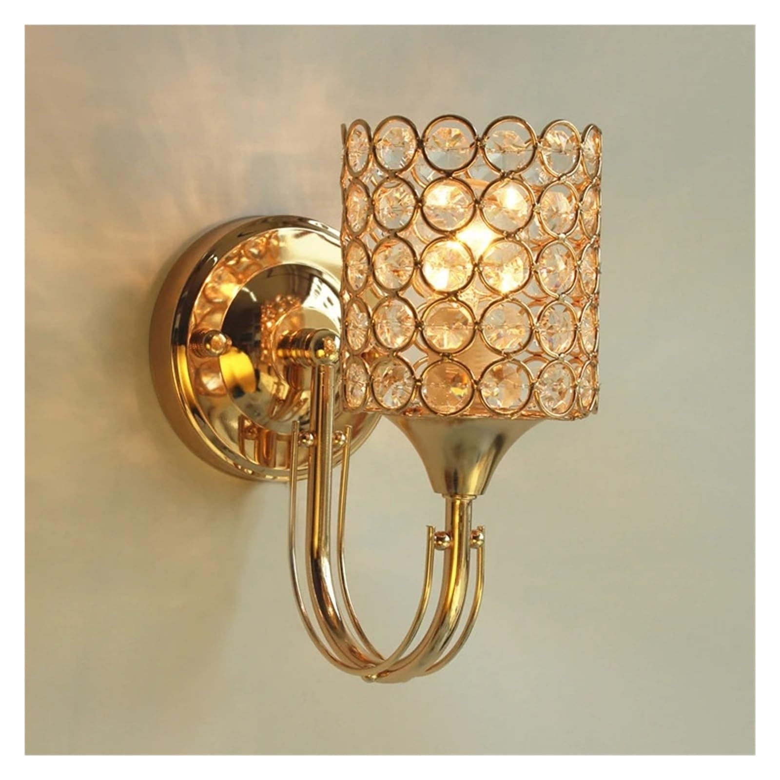 ZTCHSENZT Gold Wall Light Corridor LED Crystal Wall Light Staircase Corridor Crystal Wall Light Bar Cafe Bedroom Decorative Lights