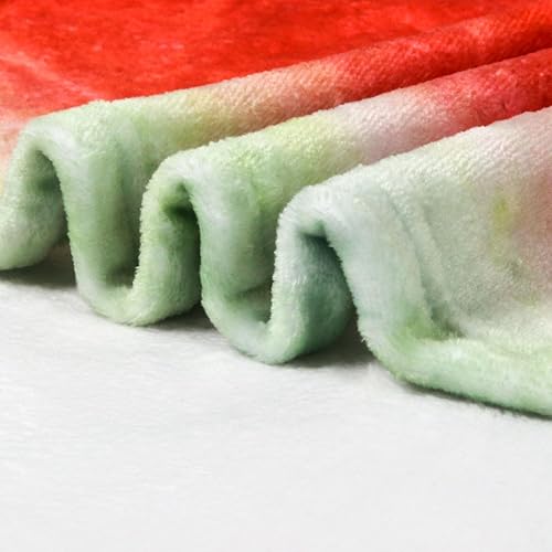 Miniatura 8 de Excervent Manta de sandía de frutas para adultos y niños, 290 GSM doble cara divertida y realista, manta de franela súper suave, 60 pulgadas