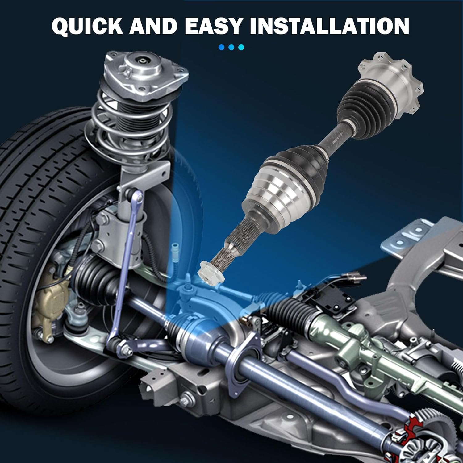 Front Left CV Axle Shaft Assembly Compatible With 2015-2019 Silverado/for GMC Sierra 2500/3500 HD 6.0L 2015-2020 Silverado/for GMC Sierra 2500/3500 HD 6.6L CV AXLE OE 66-1626 Ncv10017 447-03323