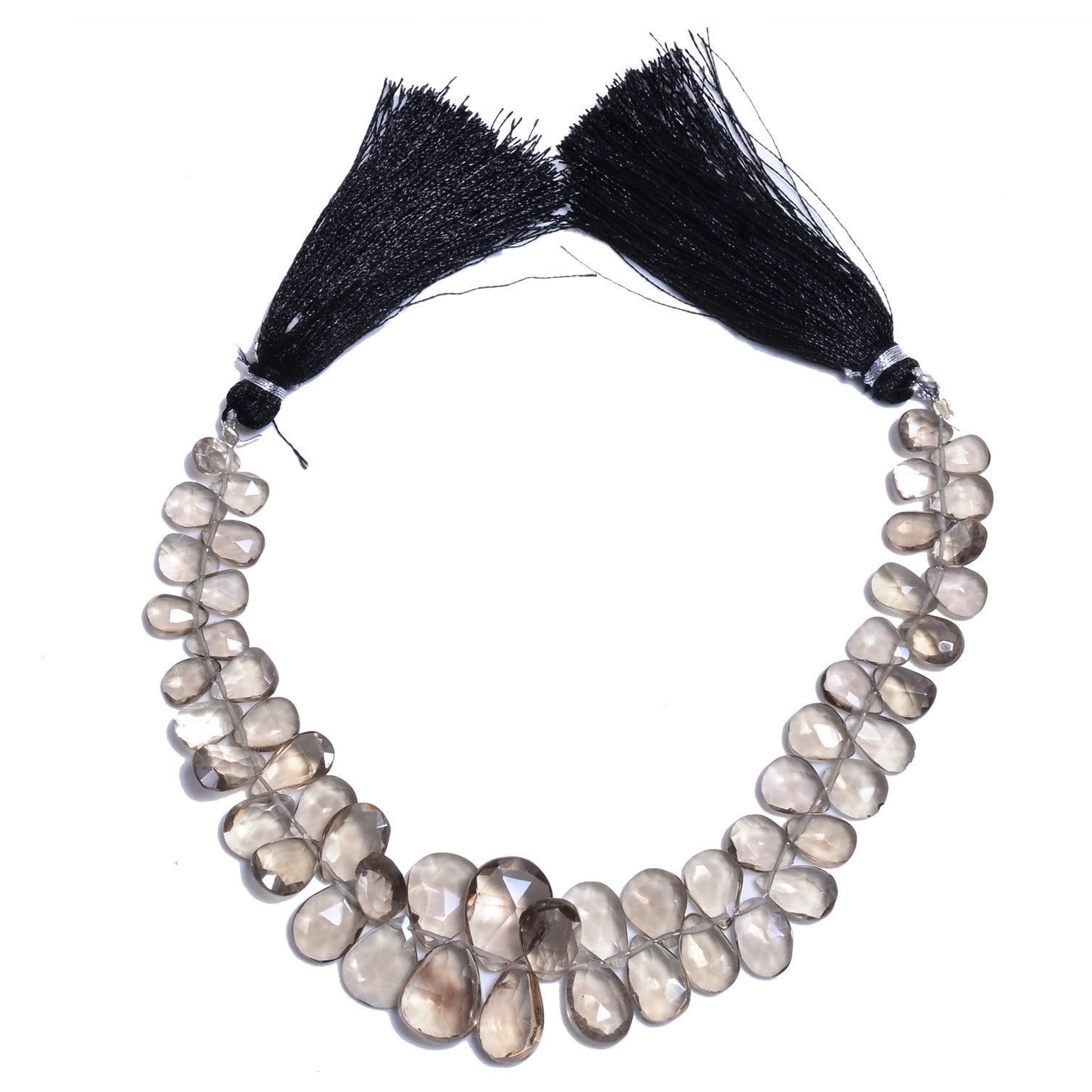 Quartz fumé véritable en perles à facettes pour créer vos bijoux d'été