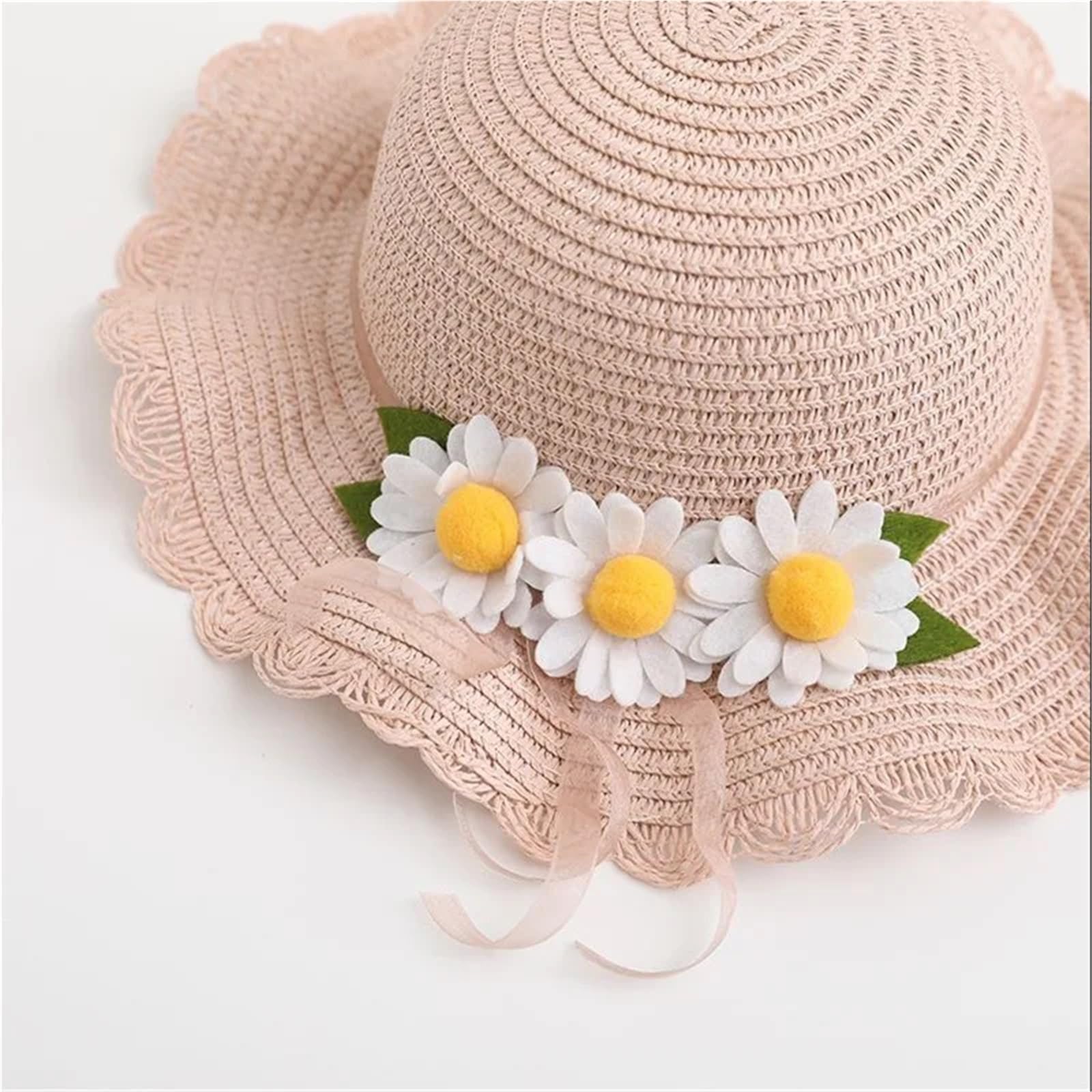 1 pz Cappelli di Paglia Estivi Fiore a Tesa Larga e con Borsa a Tracolla Set Cappelli da Pescatore Protezione Solare da Viaggio da Spiaggia