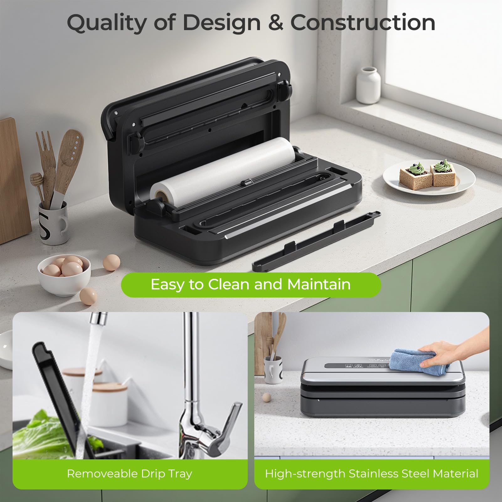 Amazon.com: Vacuum Sealer, 90Kpa Food Vacuum Sealer Machine Built