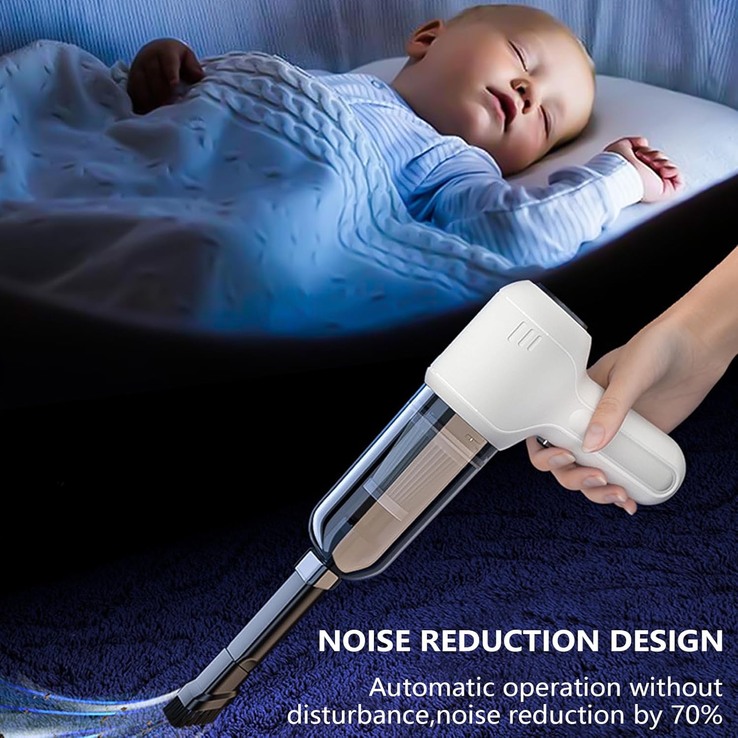 Auto Blowing with Extended Reach & Multiple Attachments Compact Handheld Auto Vacuum Strong for Car & Household Multifunction Home & Car Use