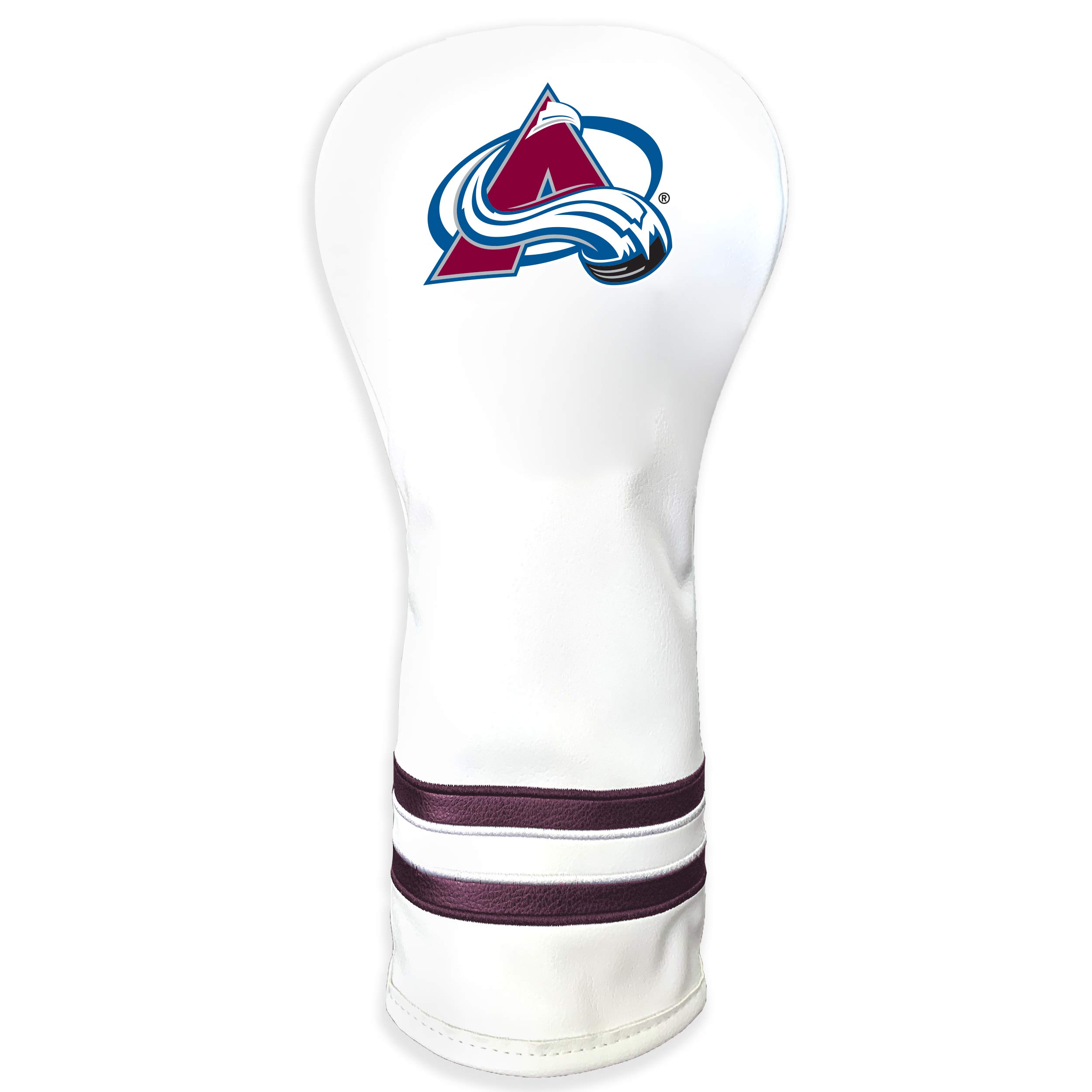 Team Golf NHL Colorado Avalanche White Vintage Fairway Head Cover White Vintage Fairway Golf Club Headcover, Form Fitting Design, Retro Design