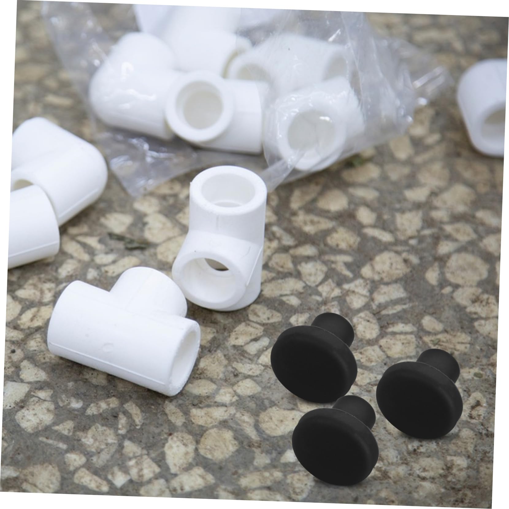 STOBAZA Waterproof White Silicone Stop Plug 10 Pack Sealing Plugs Round Hole Sealing Stopper Rubber for Hole and Leak Prevention