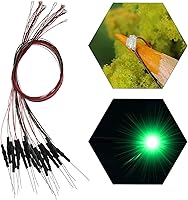 Vista 63 de Evemodel L0402B 20pcs pre-cableado SMD LED 0402 Bule Diodo emisor de luz 12V pre-soldado Micro Litz cable cable longitud 7.8 pulgadas (7.9 in)