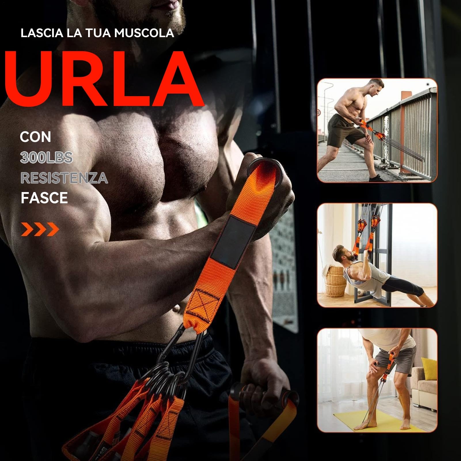Bandas resistentes al ejercicio - Bandas de entrenamiento | de ejercicios ajustables con asas | Equipo de fitness sin deslizamiento con correas de tobillo para entrenamiento muscular