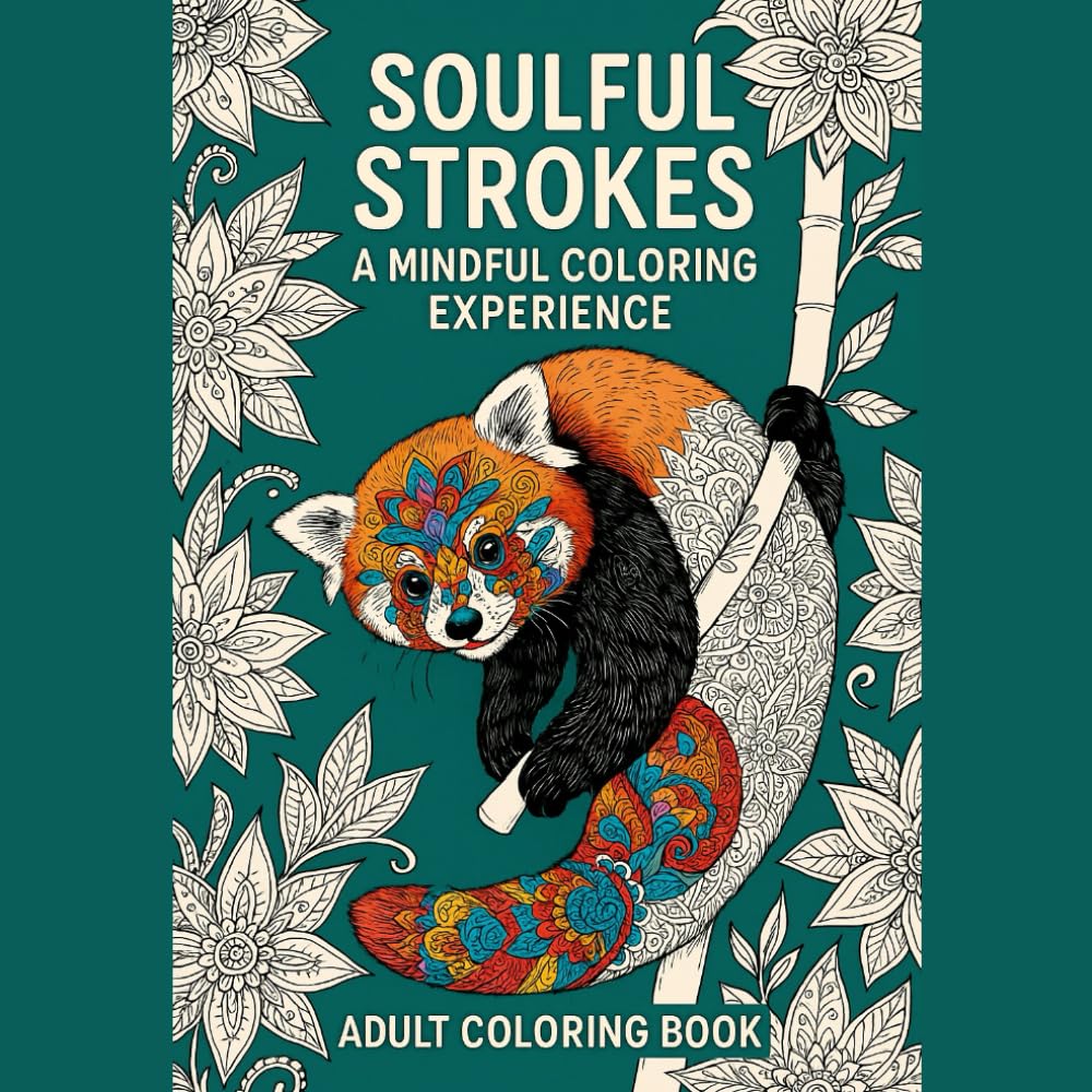 Soulful Strokes: A Mindful Coloring Experience: Mindful Animal Coloring Book for Adults : For Mindful People | Relax and Find Inner Peace | Intricate ... | Feel the Zen With Stress Relieving Designs