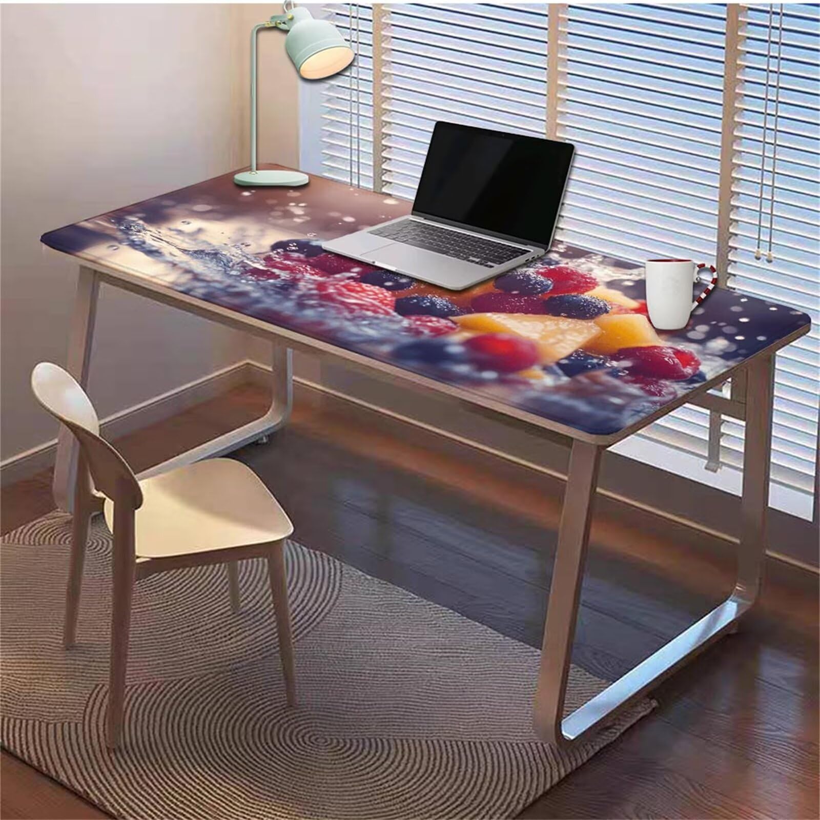Gamingowa podkładka pod mysz 1200 x 600 x 3 mm, XXL, wodoszczelna, odporna na ścieranie, z przyszytymi krawędziami, podkładka na biurko, poprawia prędkość i precyzję pod laptopa, komputera, wzór