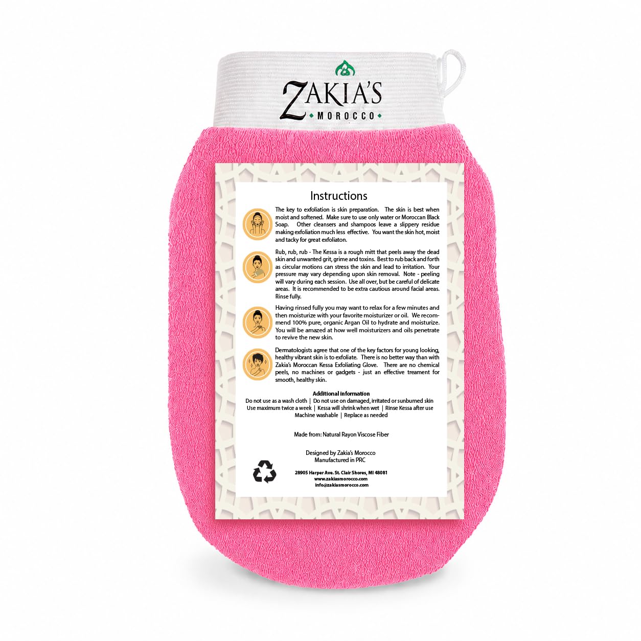 Amazon.com: Original Kessa Exfoliating Glove - Lively Pink