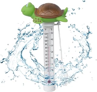 Pool Thermometer Floating Water Thermometer Baby Pool Thermometer Cute Turtle Bathtub Thermometer for Swimming Pool Aquariums Pond