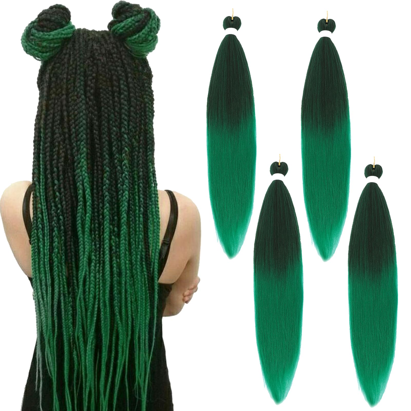 キネマ　kinema mohair hair band Dark Green新品 Amazon.com : Sakkou 22inch Dark Green Ombre Braiding Hair Pre