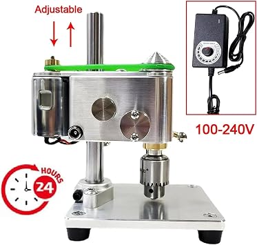 Mini Bench Drill Press, Precision Watch Drill Press, Small Benchtop Drill Press, Watchmaker Precision Bench Drill, Variable Speed, Clamping Range 0.3-4mm, for DIY, Watch Repair(Upgrade)