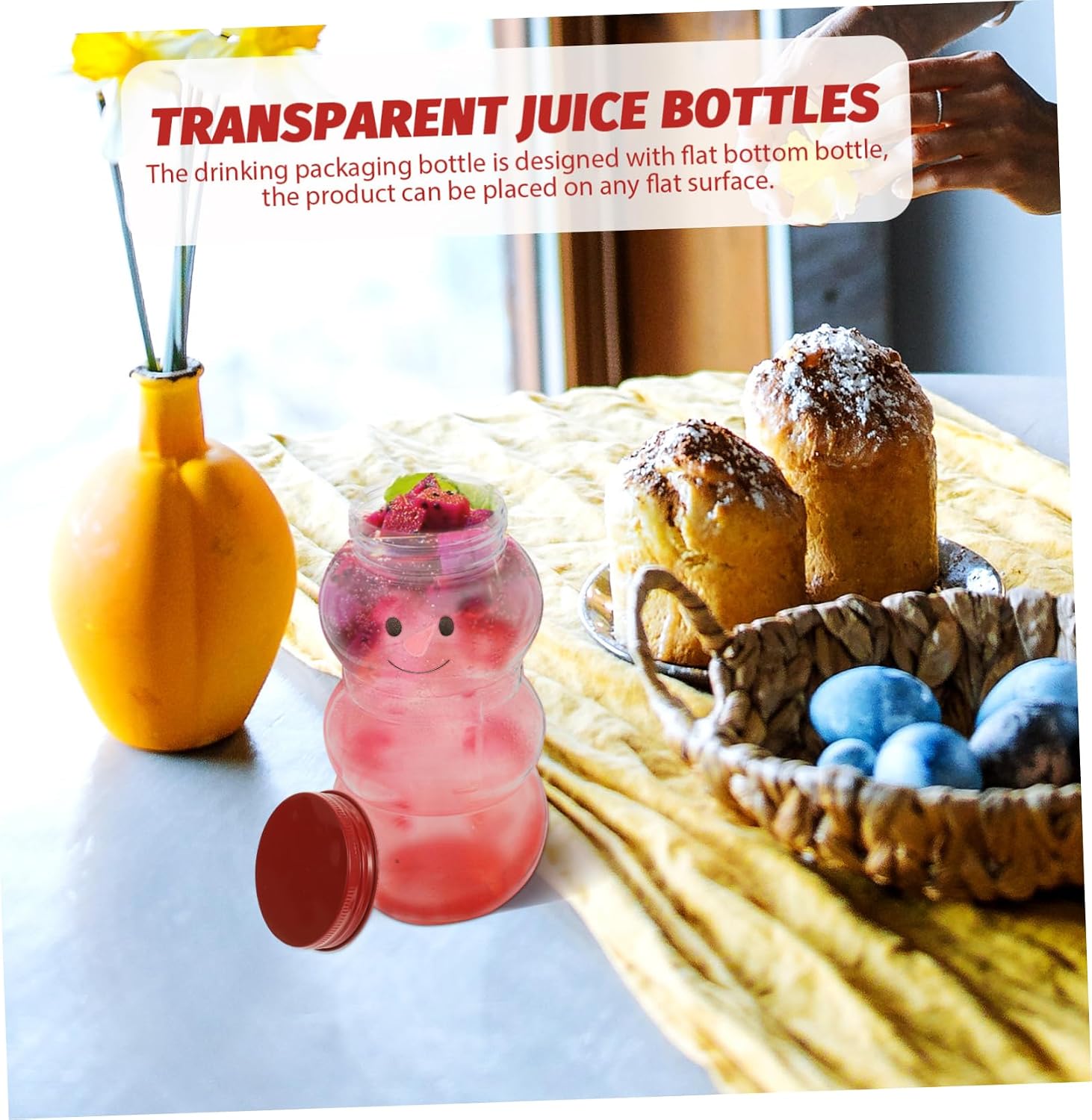 10sets Snowman Beverage Bottles with Sealed Lids and Scarves for Christmas and Candy Storage for Festive Parties and