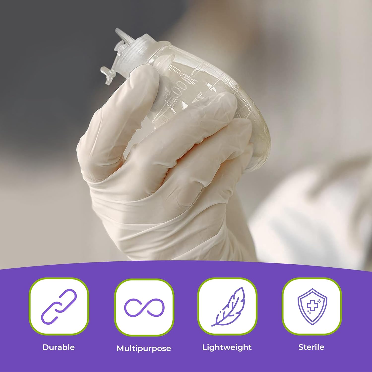 AMZ Wound Drainage Bulb, 100 ML. Pack of 50 Clear Oval Silicone Bulb Evacuator Medical Suction. Surgical Drainage Bulb. Needle-Free Wound Drainage Reservoir for Closed Wound. Jackson Pratt Drain Bulb