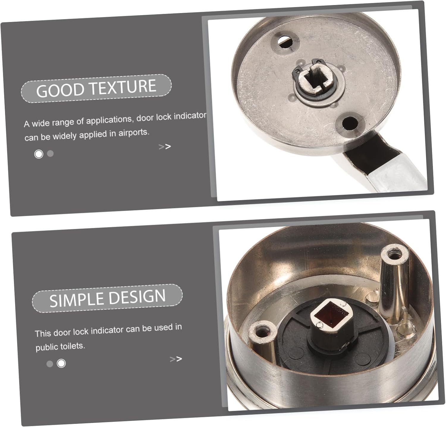 Bathroom Occupied Indicator Lock for Partition Doors Zinc Alloy