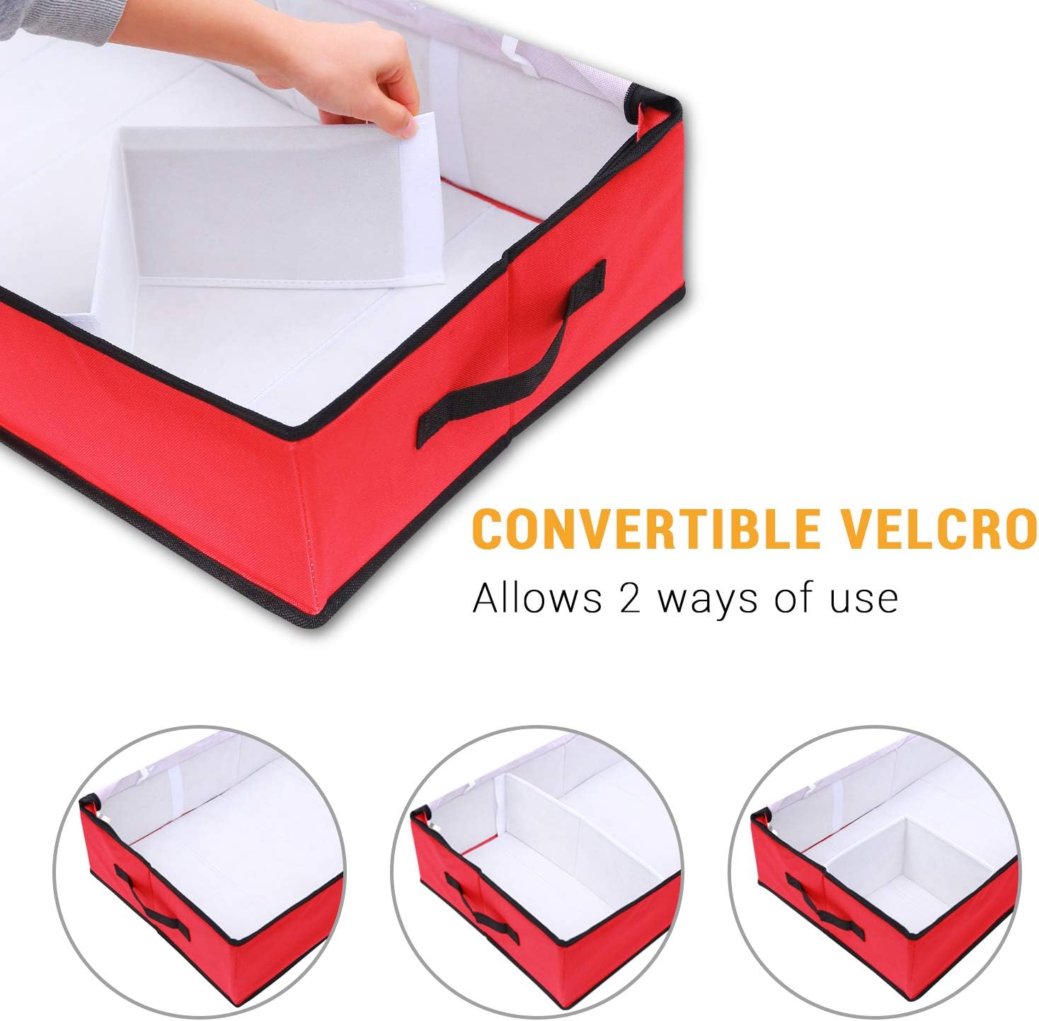 Ohuhu Wrapping Paper Storage Containers, Gift Wrap Organizer, Wrapping Paper Holder, 600D Oxford Cloth Tear-Resistant and Waterproof, 40.5'' Fits 18-24 Standers Rolls (red)